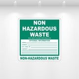 Decal - Non Hazardous Waste Optional Information | Safety Decals