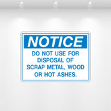 Decal - Notice Do Not Use For Disposal of | Safety Decals
