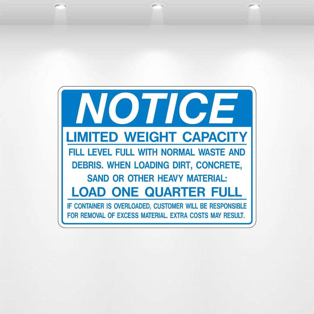 NOTICE Load Quarter Full Decal | Safety Label – Safety Decals
