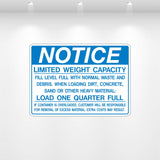 Decal - Notice Load Quarter Full | Safety Decals