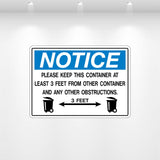 Decal - Notice Please Keep at least 3 Feet | Safety Decals