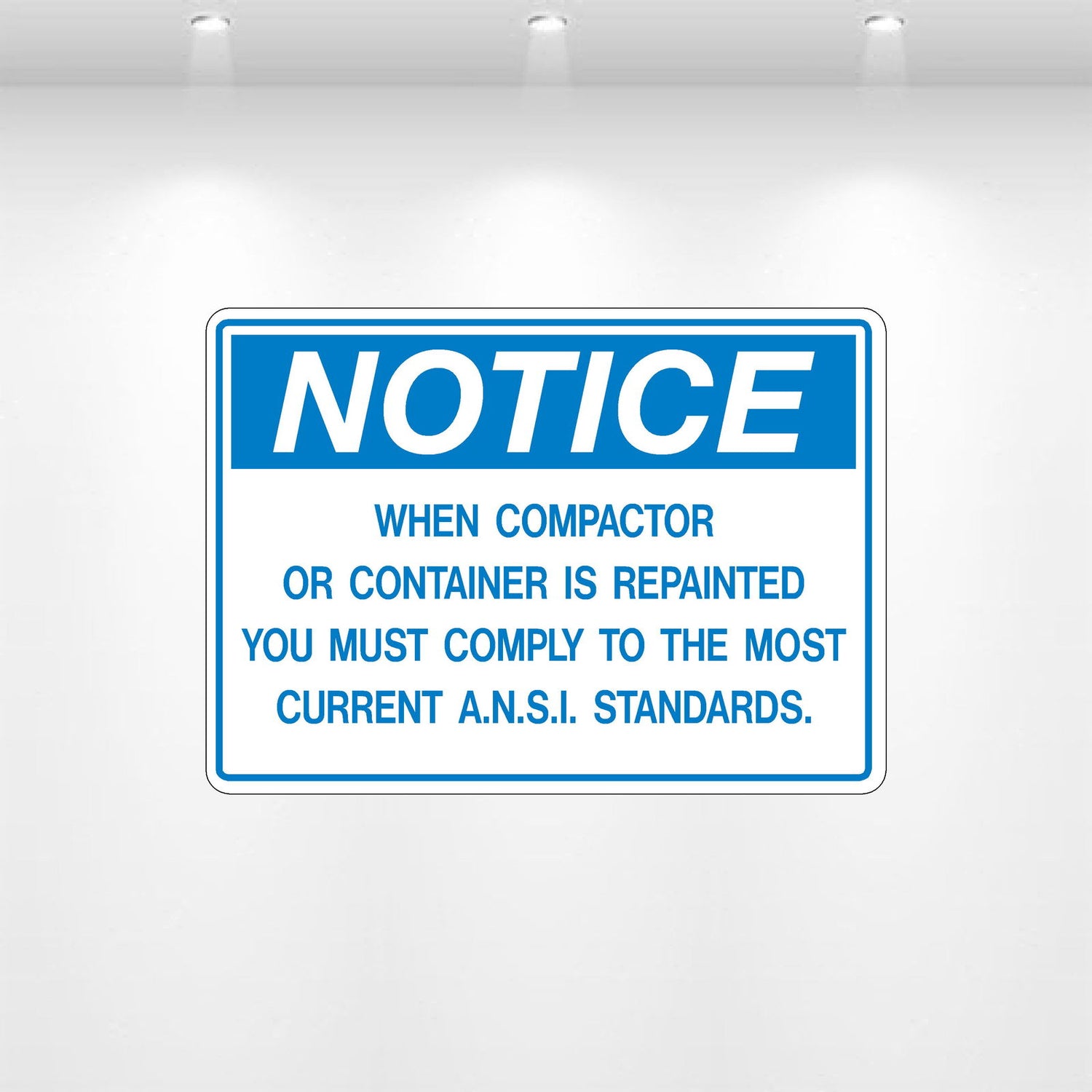 Decal - Notice When Compactor Is Repainted | Safety Decals