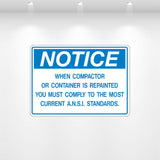Decal - Notice When Compactor Is Repainted | Safety Decals