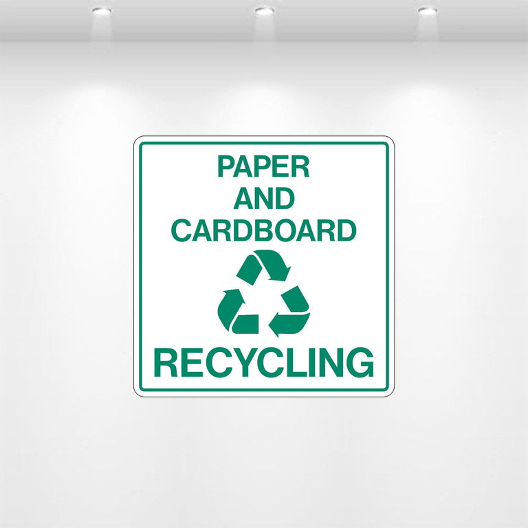 Paper and Cardboard Only Decal | Recycling Sticker – Safety Decals