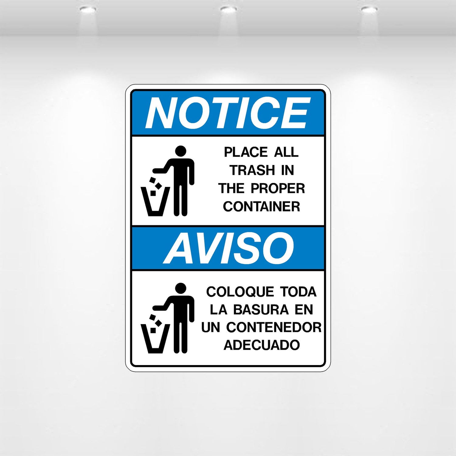 Decal - Place All Trash In Proper Container | Safety Decals