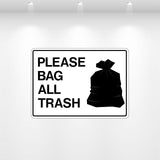 Decal - Please Bag All Trash | Safety Decals
