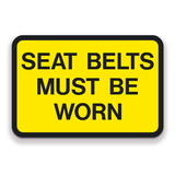 Decal - Seat Belts Must Be Worn | Safety Decals