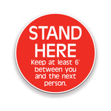 Decal - Stand Here Distance Dot | Safety Decals