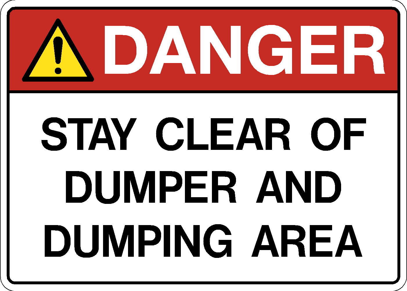 Decal - Stay Clear of Dumpster | Safety Decals