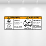 Decal - Warning Keep Off and Load Evenly | Safety Decals