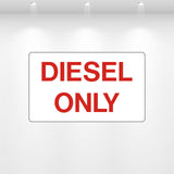 Diesel Only vinyl decal safety label for fuel container or equipment
