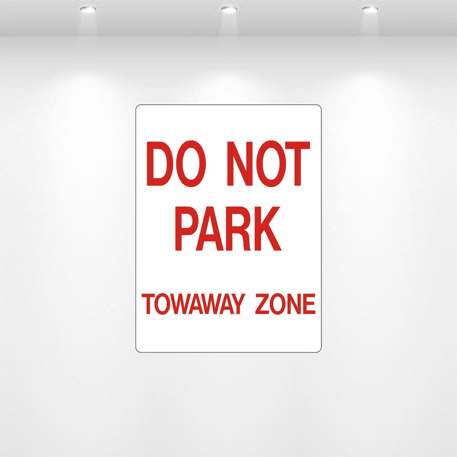 Do Not Park vinyl decal red white no parking sign