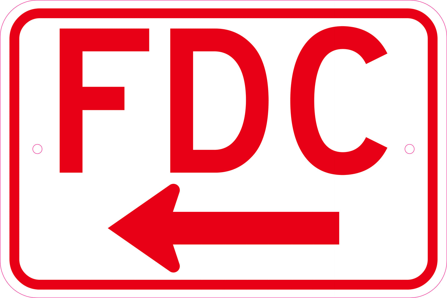 Sign - FDC Arrow Pointing Left