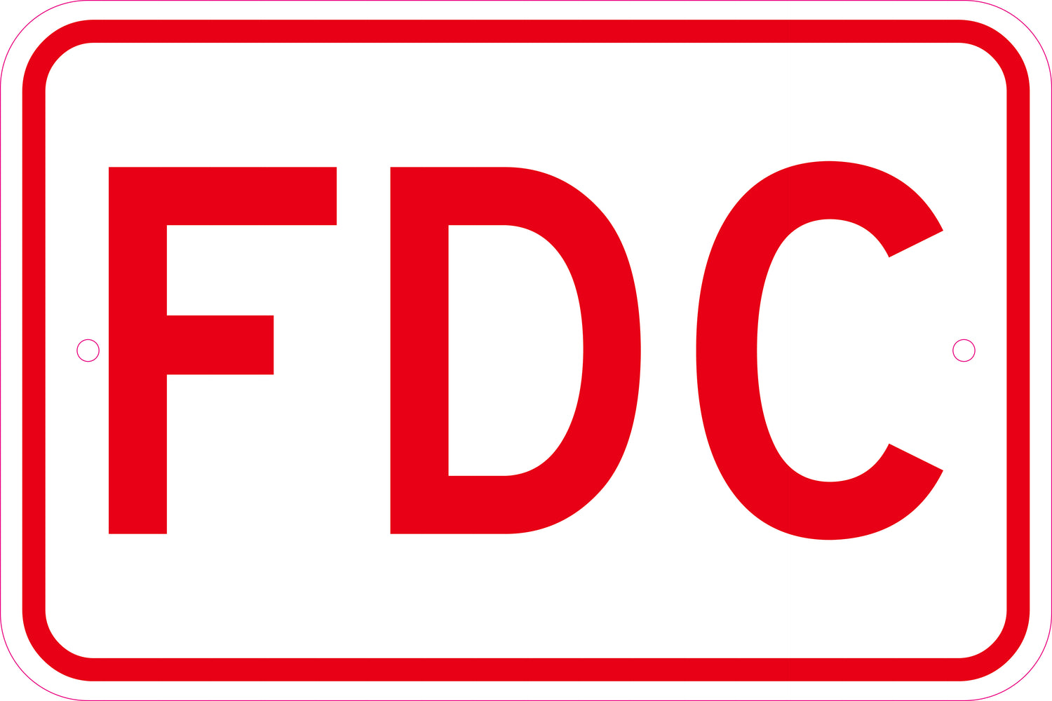 FDC Sign – Fire Department Connection Wall Sign for Emergency Access