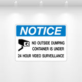 NOTICE: Container Under Surveillance decal – durable vinyl security label for dumpsters, storage containers, and outdoor bins
