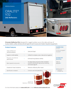 ORALITE®  V32 SAE Kiss Cut Reflectors | Safety Decals