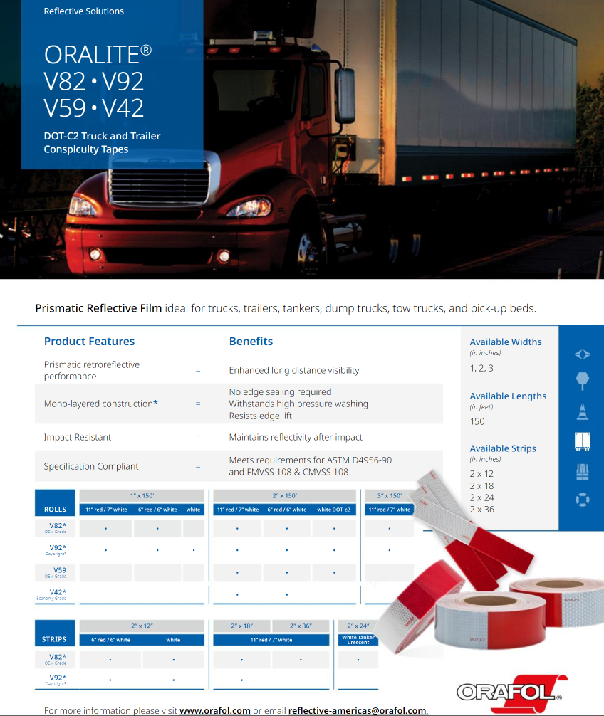 ORALITE® V59 HIP DOT-C2 Conspicuity Sheeting | Safety Decals