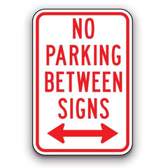 Sign - No Parking Between Signs - with Arrow | Safety Decals