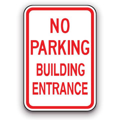 Sign - No Parking Building Entrance | Safety Decals