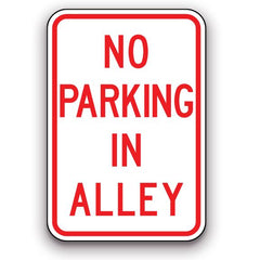 Sign - No Parking in Alley | Safety Decals