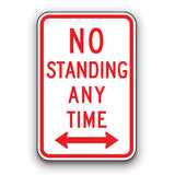 Sign - No Standing Any Time | Safety Decals