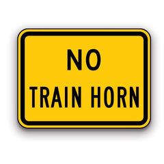 Sign - No Train Horn | Safety Decals