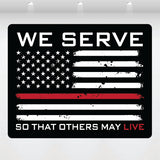 We Serve Flag Decal