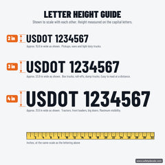 DOT decal letter height guide