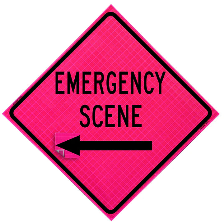 Emergency Scene Roll Up Sign - With Changeable Arrowhead