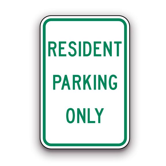 Sign - Resident Parking Only
