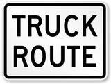 Reflective Truck Route Sign for guiding commercial vehicles – MUTCD compliant