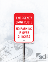 12x18 Emergency Snow Route Sign