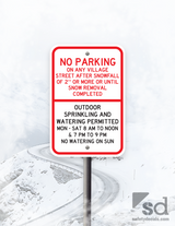 12x18 No Parking on Village Street after snow of 2in+