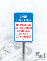12x18 Snow Ordinance No Parking on Any City Street After 2in Snow