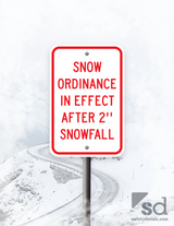 12x18 Snow Ordinance in Effect After 2in of Snow