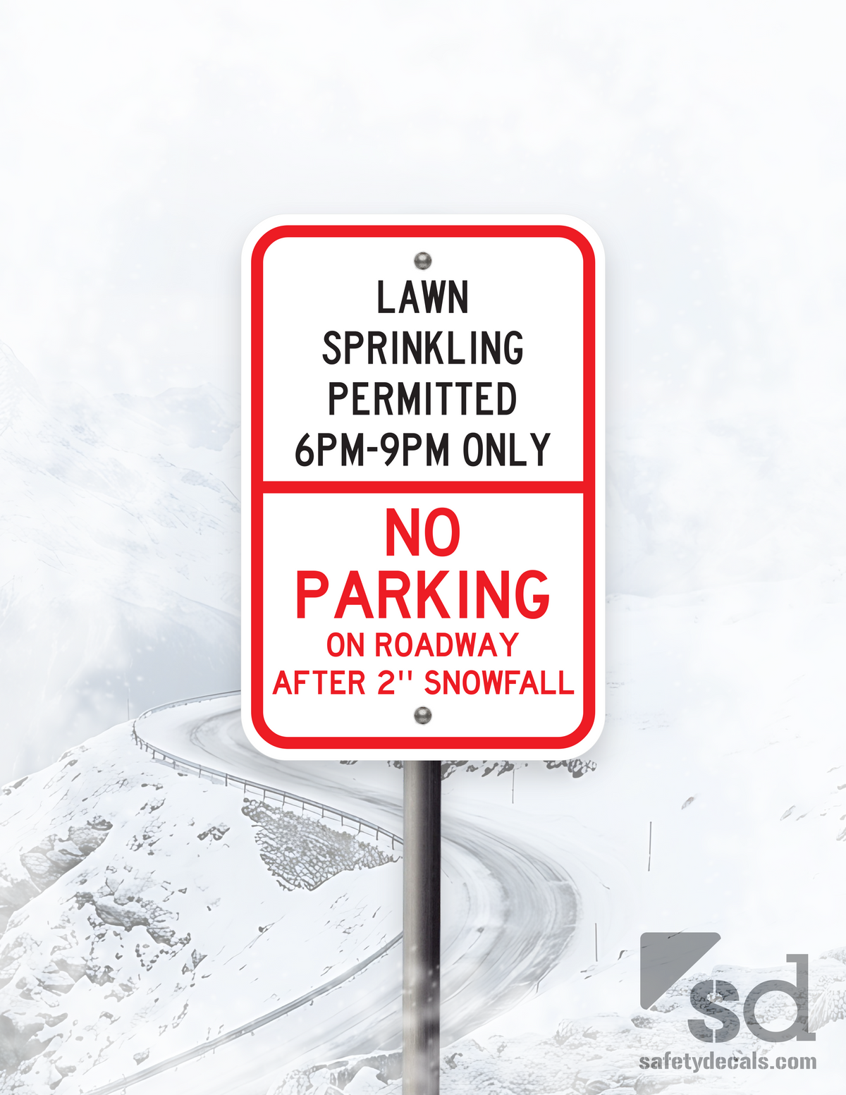 12x18 Lawn Sprinkling 6pm-9pm No Parking