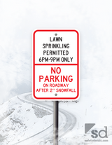 12x18 Lawn Sprinkling 6pm-9pm No Parking