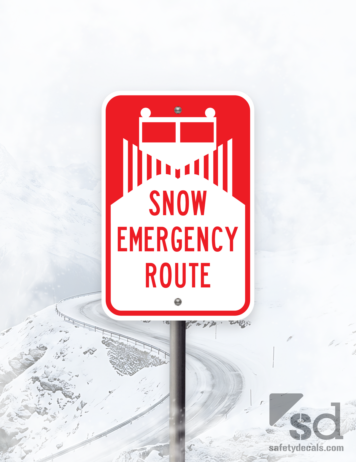 12 x 18 Snow Emergency Route